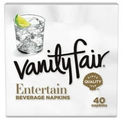 (5 pack) (5 pack) Vanity Fair Beverage Paper Napkins, White, 40 Napkins each (200 Napkins Total)