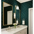 thumbnail image 3 of S4Sassy Peel and Stick Wall Covering, Tribal Geometric Print Removable - Asian Style Walls Mural, Instant Wall Makeover for Bathroom, Closet Interior - Self-Adhesive Wallpaper Vinyl - Green, 25"x120", 3 of 9