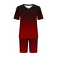 thumbnail image 5 of mfyjkho Pantalones Cortos De Entrenamiento Para Mujer, Conjunto De Top Y Pantalón De Manga Corta Con Cuello En V Y Estampado De Verano Para Mujer Pantalones Cortos De Yoga Xxxxl, 5 of 5