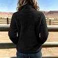 thumbnail image 5 of UDAUDU Womens Sherpa Jacket Fuzzy Full Zip High Neck Long Sleeve Coat Lightweight Fall Winter Fashion Teddy Outwear with Pocket 3XL, 5 of 6