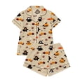 thumbnail image 5 of jiaxiM Halloween Pajama Set Women, Halloween Pjs Women, Pumpkin Graphic Summer Pajama Set, Loose Fit Short Top And Shorts Set, Soft Loungewear Sleepwear for Daily Use, 5 of 5
