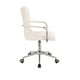 thumbnail image 3 of Silla de escritorio Euroluce Contemporary Design color blanco acabado cromada con brazo giratoria Altura ajustable forrada en material PU SKU 7009F-2C, 3 of 4