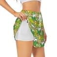 thumbnail image 3 of Lsque Cartoon Frog Printed Women's Running Shorts with Liner Pockets,Elastic Quick Dry Workout Athletic Gym Yoga Shorts,Womens High Waist Shorts-X-Large, 3 of 9