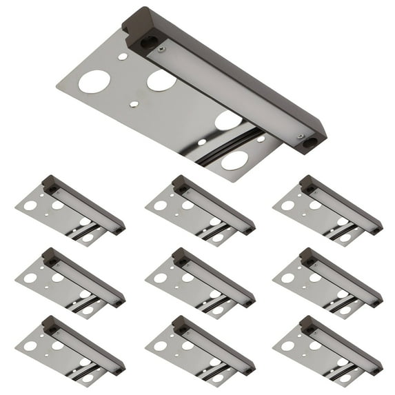 10-Pack GKOplus Frosted Lens Hardscape Light, Retaining Wall Light, 6.8 Inches, 22pcs Integrated 2700K LED Chips, LED Step Light, Solid Die-cast Aluminum Housing, Low Voltage 12V AC/DC, UL Listed