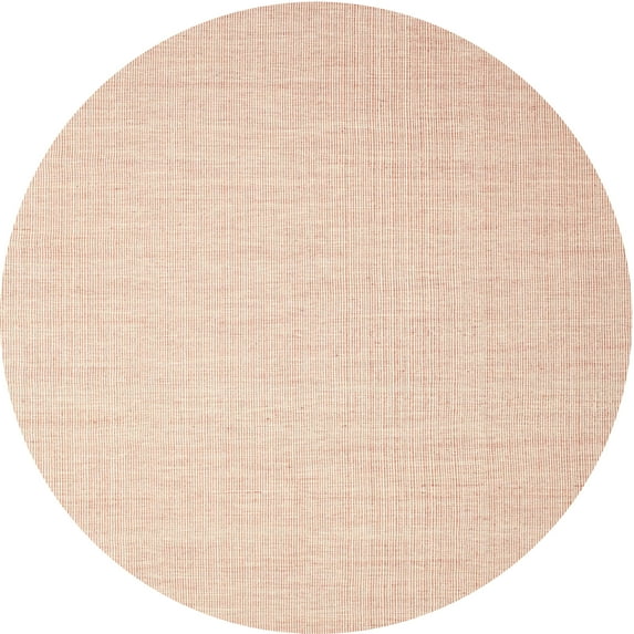 Ahgly Company Indoor Round Contemporary Light Salmon Rose Pink Abstract Area Rugs, 5' Round