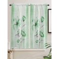 thumbnail image 5 of Green Flowers Bathroom Window Curtain, Spring Floral Elegant Pastoral Botanical Light Filtering Coffee Kitchen Curtains, Bedroom Living Room Curtains 2 Panel 84"x63", 5 of 6
