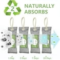 thumbnail image 5 of 12 Pack Bamboo Charcoal Air Purifying Bag, Activated Charcoal Bags Odor Absorber, Moisture Absorber, Natural Car Air Freshener, Shoe Deodorizer, Odor Eliminators For Home, Pet, Closet (8x50g, 4x200g), 5 of 9