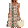 thumbnail image 1 of Ovzne Robes pour Femmes Robe d'Été Femmes Décontractée Ample Robe d'Été Imprimée Sans Manches Col en V Haut/chemise Ensemble Grande Taille Robe Maxi Imprimée Liquidation, 1 of 6