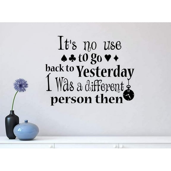 Its no use to go Back to Yesterday 23 X 18 Vinyl Wall Quote Decal Sticker Corinthians Calligraphy Art Decor Motivational Inspirational Religious Kid's Decorative Lettering