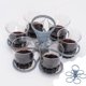 thumbnail image 4 of Portavasos plegable portátil | Portador giratorio organizador de café y cócteles de 6 tazas | Mango duradero y liviano | Compacto para fiesta, picnic, evento al aire libre | 26cm de diámetro, 4 of 8