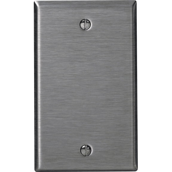 WALLPLATE 1GANG BLANK SS (Pack of 1)