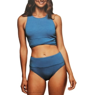 Dipsters Disposable Women's Bib Top & Shorts (12-Pack, Small) - Tyvek Swimwear For Hydrotherapy & Pools