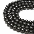 thumbnail image 2 of K-KED Natural Shungite Smooth Round Beads 4mm 6mm 8mm 10mm 15.5" Strand-8 mm, 2 of 6