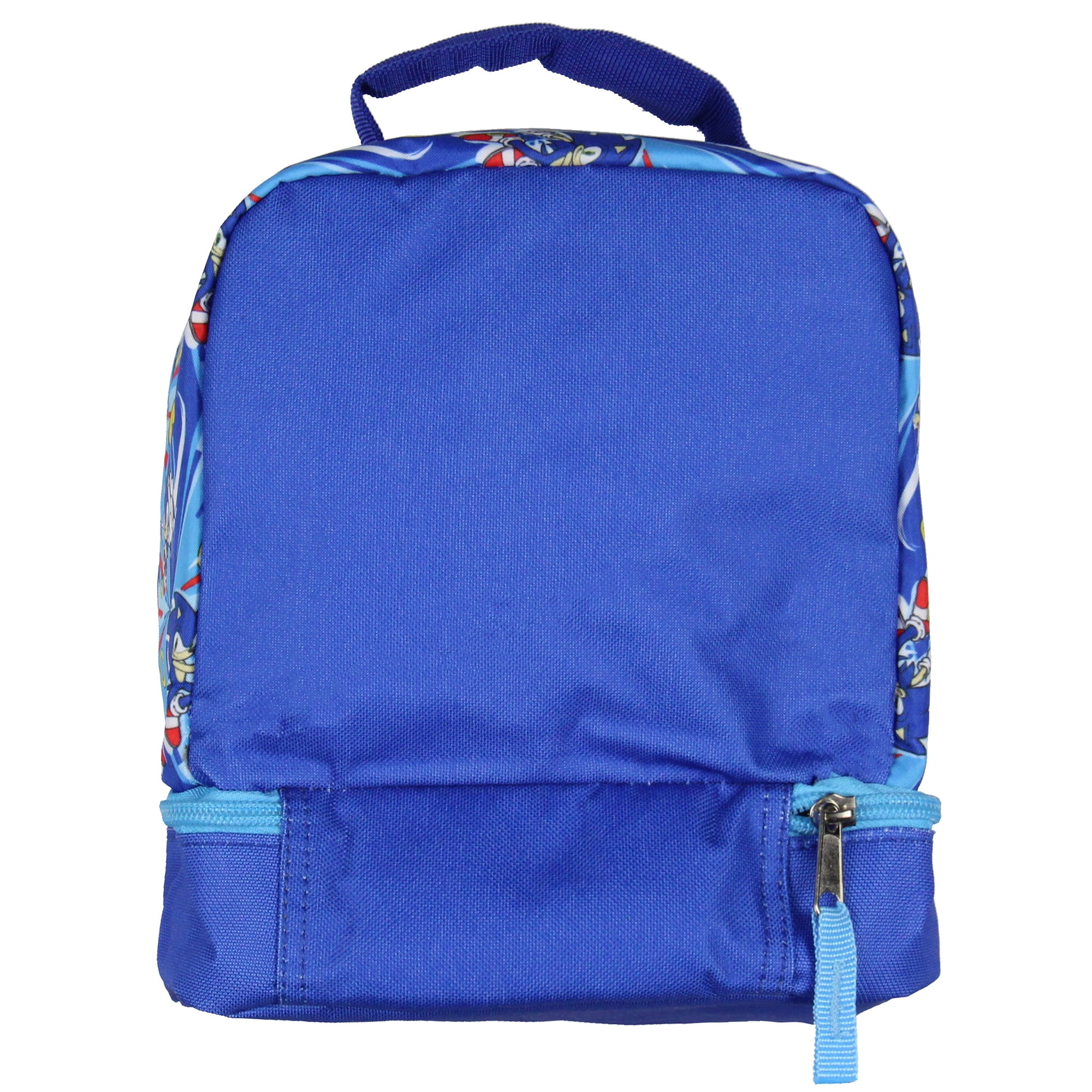 Sonic The Hedgehog I'm Outta Here Dual Compartment Insulated Lunch Box Bag Tote 10"