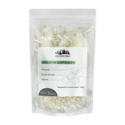 Empty Gelatin Capsules 1000 Count Fillable, Food Grade, Size 0, Clear