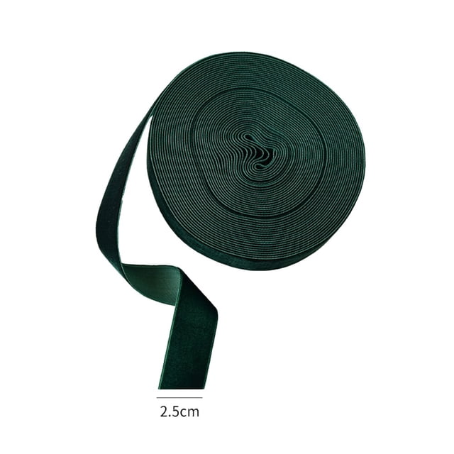 10M Cloth Christmas Decoration Ribbon Roll - Velvet Cloth Single Side Flocking 1.5cm Or 2.5cm Width,10M Longth