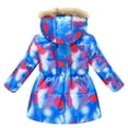 thumbnail image 2 of Odeerbi Toddler Winter Coat Kids Boys Girls Outerwear Jackets Tie-Dye Thick Warm Parkas Hooded Windproof Coat Outwear Clothes Light Blue, 2 of 8