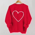 thumbnail image 2 of Uaswgudfs Women's Valentine's Day Crewneck Sweatshirt - Loose Fit Long Sleeve Casual Pullover with Heart, Valentine Graphic Top for Women, 2 of 6