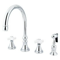 Kingston Brass KS2791PXBS Widespread Kitchen Faucet, Polished Chrome