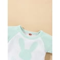 thumbnail image 4 of Inevnen My First Easter Outfit Infant Baby Boy Girl Short Sleeve Bunny Romper Pants with Hat, 4 of 9