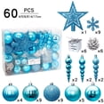 thumbnail image 2 of Bola de plástico galvanizada NikouMX 60 piezas adornos navideños, 2 of 8