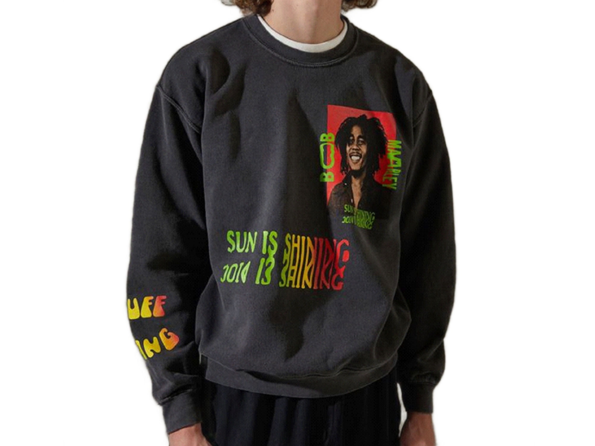Bob Marley Officially Licensed Men's Crew Neck Sweatshirt Bob Marley Officially Licensed Men's Crew Neck Sweatshirt