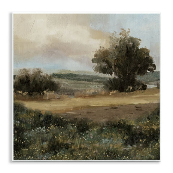 Stupell Industries Vast Country Terrain Landscape & Nature Painting Unframed Art Print Wall Art, 12 x 12