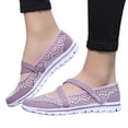 thumbnail image 5 of ibiyuan Orthopedic Walking Shoes for Women Adjustable Upper Wide Walking Shoes for Women Mesh Knitted Platform Non- Womens Platform Sneakers Lightweight Hands-Free Mary Jane Flats Pull-On Shoes, 5 of 9