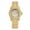 Gold, variant on Men Quartz Watches Roman Numerals Stylish Full Rhinestones Dial and Full Rhinestones Strap Round Watch Stainless Steel Wristwatch