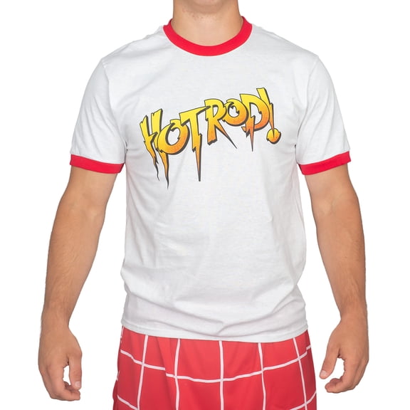 Art Box Short Sleeve Hot Rod Wrestling Cotton Ringer T-Shirt (Men's)