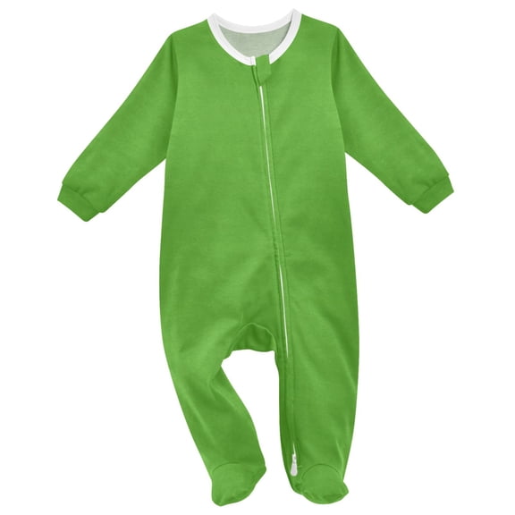 Grass Green Background Baby Sleeper One-Piece Footies Newborn Roomper 6Months