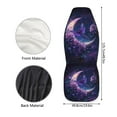 thumbnail image 3 of Binienty Dragonfly Car Seat Covers for Women Purple Floral Moon Car Front Seat Covers 2 Pack Accessories Auto Interior Decor Protector All Seasons Use for SUV Truck Van, 3 of 5