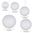 thumbnail image 5 of 30pcs/Lot 4''-12'' Mix Size Chinese Paper Ball Lampion Hanging White Wedding Decoration Paper Lanterns Lampshade Party Decor, 5 of 5