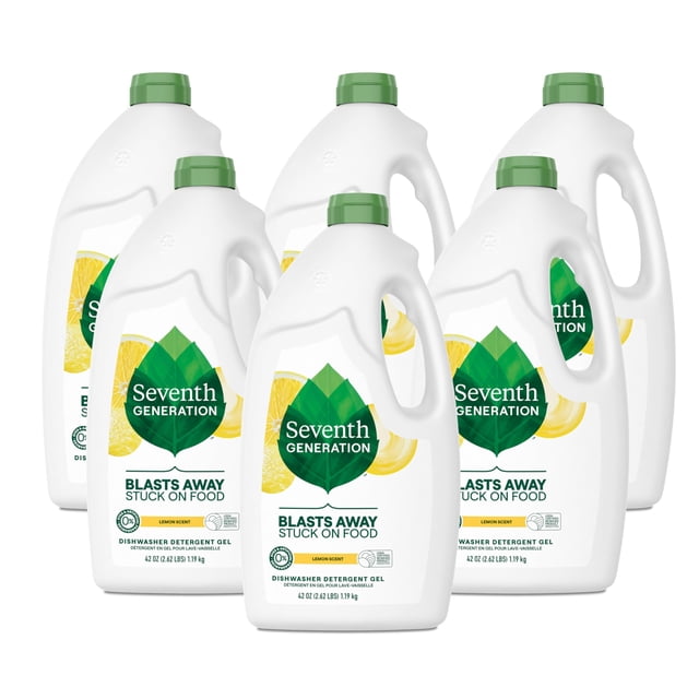Detergente en gel para lavavajillas Seventh Generation Lemon 1.2 L x6