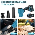 thumbnail image 4 of Leaf Blower Cordless, Mini Blower with 2×4.0Ah Batteries & Charger, Lightweight Electric Handheld Blower for Lawn Care, Patio Cleaning, Dust Cleaner, Snow Blower (Blue), 4 of 7