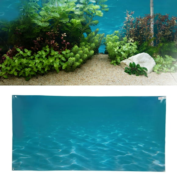 Fond d'Aquarium, Autocollant de Fond d'Aquarium en PVC Autocollant, Motif Marin 3D, Affiche d'Aquarium, Toile de Fond d'Aquarium Claire et Inaltérable