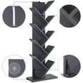 thumbnail image 4 of FDW 55 Inches Tree 9-Shelf Bookshelf for Living Room and Home Office, Grey, 4 of 7