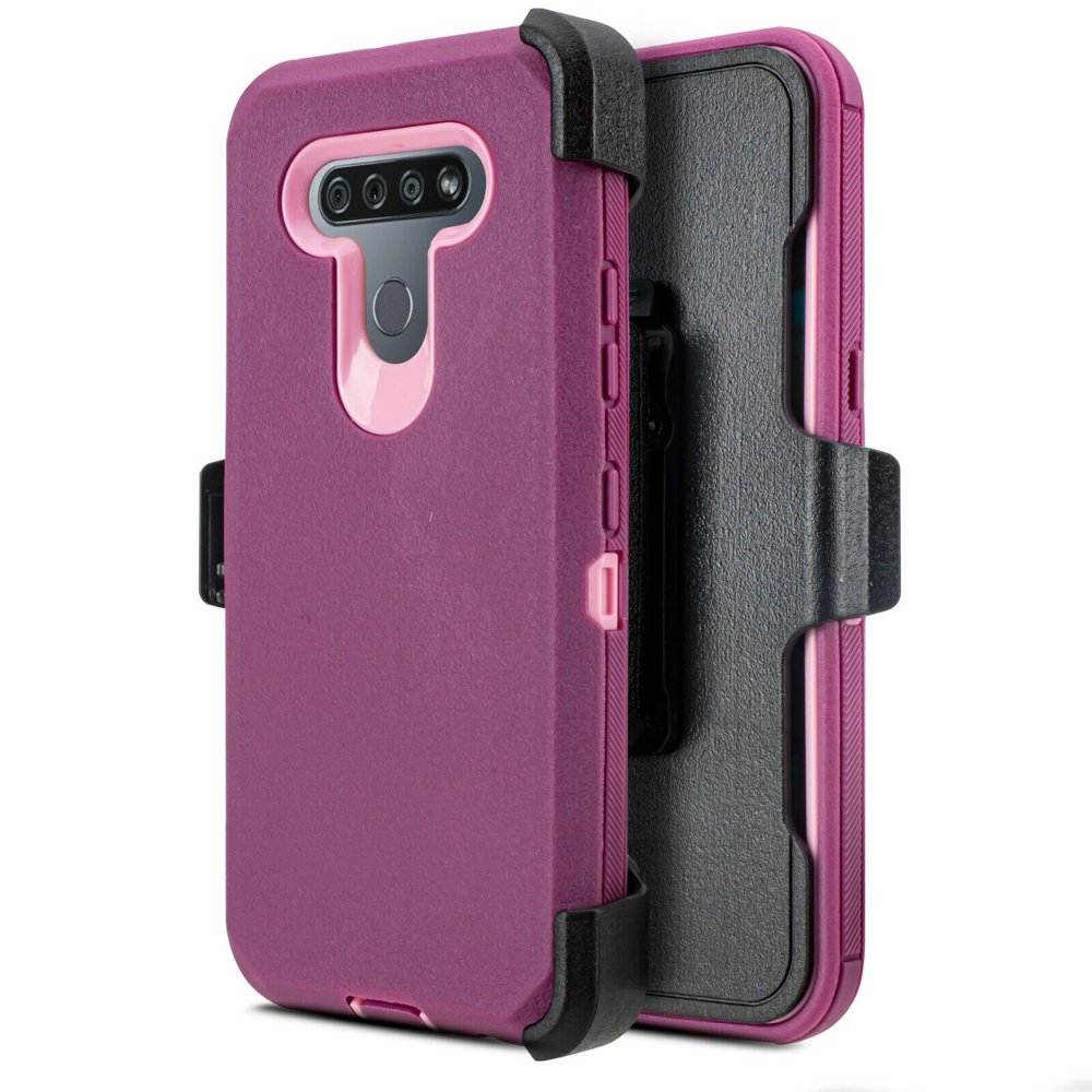 for LG K51 Q51 Phone Case Dual Layer FullBody Rugged Clear Back Case