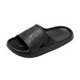 thumbnail image 2 of Men's Slides, Womens Slides, Unisex Indoor Slippers, Soft EVA House Slippers, Open Toe Summer Slippers for Indoor Outdoor All‑Season Household Daily Wear Black, 2 of 4
