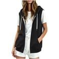 thumbnail image 2 of Diufon Womens Zip Up Hoodies Sleeveless Fall Winter Vest Hoodie with Pockets Lightweight Casual Jacket Sweatshirts, 2 of 9