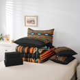 thumbnail image 4 of Erosebridal Southwestern Bedding Set Geometric Comforter Set With Sheets7 piece Tribal Bed in a Bag King Size American Design Orange Blue Bed Set with Comforter,Sheets,Pillowcases, 4 of 5