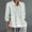 White, variant on FamilyThread Womens Cotton V Neck Long Sleeve Shirt Pleated Collared Blouses Casual Drawstring Tops Solid Color Shirt