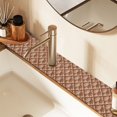 thumbnail image 2 of Yayeee Faucet Mat for Kitchen Sink 14.7" Diatomite Long Splash Guard Pad, Brown Palm Tree Pattern, 2 of 7