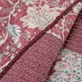 thumbnail image 3 of Red Tones Patchwork Quilt Set 3Pcs Bedding Set Bedroom Bed 100% Cotton King Size, 3 of 8