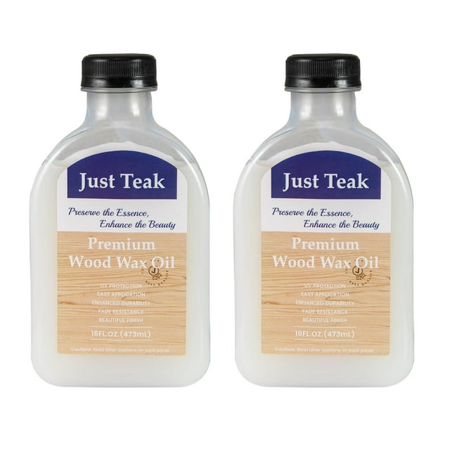 Costway 2 Packs Wood Wax Oil Cleaner & Brightener for Furniture Teak Care Kit