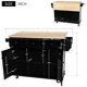 thumbnail image 2 of Internal Storage Cabinet Racks Trolley for Dining Room Kitchen Island With Drop-Leaf Countertop Auxiliary Cart With Wheels Home My Lux Decor Round, 2 of 6