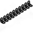 thumbnail image 1 of Black Right Angle Bracket L Shaped Metal Corner Brace with Screws for Wood, 1 of 5