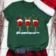thumbnail image 2 of Gibobby Camiseta Navideña De La mujer Navidad Moda Casual Copa de Impresión Manga Corta Cuello Redondo Suelta Camiseta Blusa Tops(Verde,G), 2 of 5