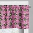 thumbnail image 5 of Ambesonne Garden Art Valance & Curtain, Roses and Gerbera, 55"x30", Pink Pale Green, 5 of 6