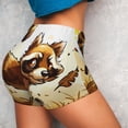 thumbnail image 2 of KLL Autumn Raccoon In Forest Pattern Workout Shorts for Women Scrunch Short Gym Yoga Running Sport Active Exercise Fitness Shorts, 2 of 5
